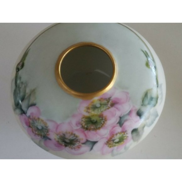 Antique MZ AUSTRIA Porcelain Hand Painted Flowers Vanity/Dresser Set 4 pieces - Picture 6 of 11